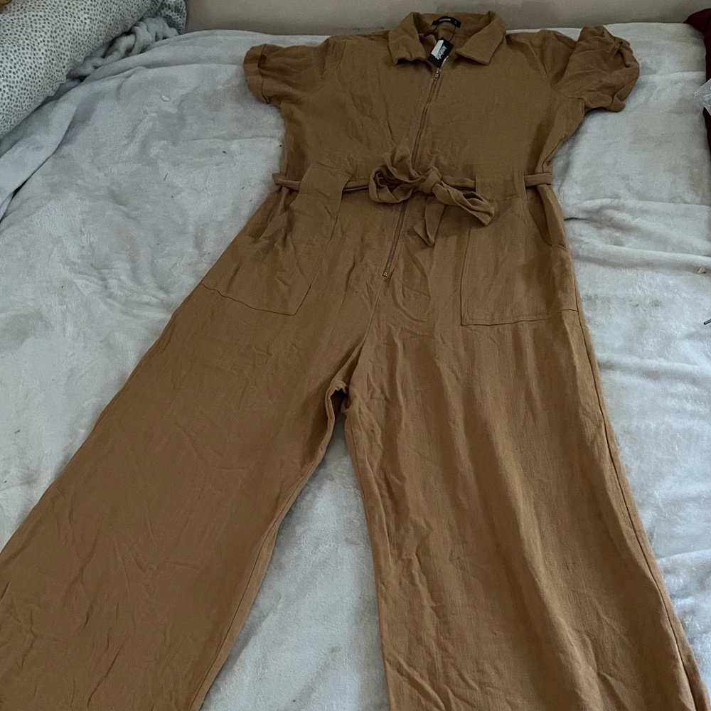 Woven Brown Jumsiut